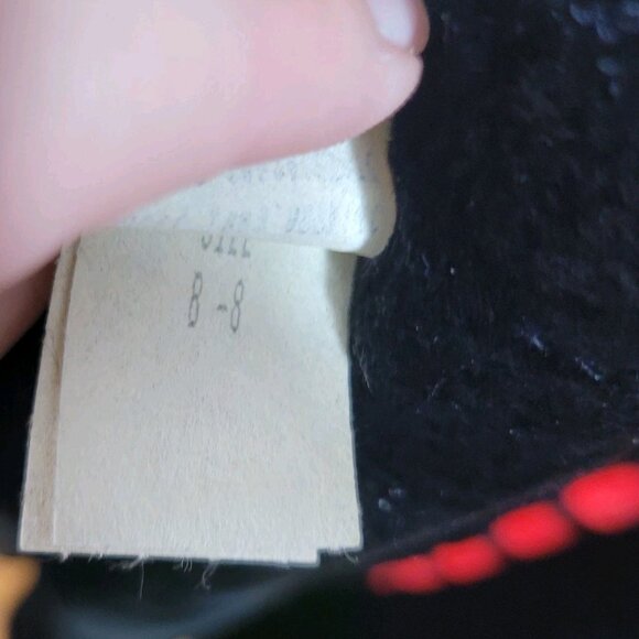 Vintage Faux Fur Coat Plus Size 3X 4X Black Red Long Warm Winter Alt Whimsigoth - Picture 11 of 11